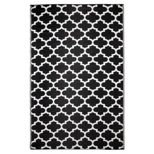 Tangier Trellis Reversible Outdoor Rug, 179x120cm, Black by Fobbio Home, a Outdoor Rugs for sale on Style Sourcebook