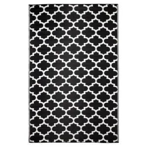 Tangier Trellis Reversible Outdoor Rug, 238x150cm, Black by Fobbio Home, a Outdoor Rugs for sale on Style Sourcebook