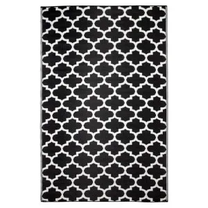 Tangier Trellis Reversible Outdoor Rug, 270x180cm, Black by Fobbio Home, a Outdoor Rugs for sale on Style Sourcebook
