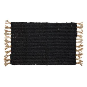 Estate Fringed Jute Doormat, 90x60cm, Charcoal by Fobbio Home, a Doormats for sale on Style Sourcebook