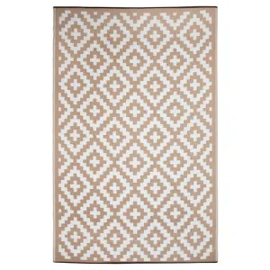 Aztec Reversible Outdoor Rug, 360x270cm, Beige by Fobbio Home, a Outdoor Rugs for sale on Style Sourcebook