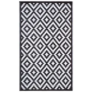 Aztec Reversible Outdoor Rug, 179x120cm, Black by Fobbio Home, a Outdoor Rugs for sale on Style Sourcebook
