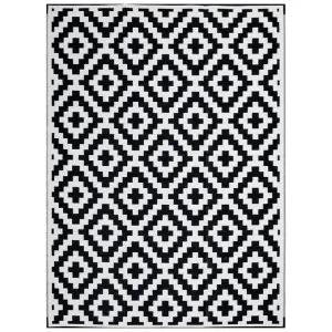 Aztec Reversible Outdoor Square Rug, 270x270cm, Black by Fobbio Home, a Outdoor Rugs for sale on Style Sourcebook