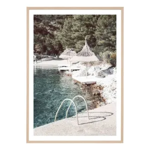 Beachside Ladder Framed Print in 62 x 87cm by OzDesignFurniture, a Prints for sale on Style Sourcebook