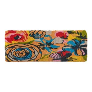 Watercolour Floral Coir Doormat, 120x45cm by Fobbio Home, a Doormats for sale on Style Sourcebook