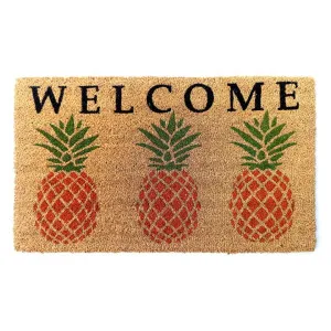 Welcome Pineapple Coir Doormat, 75x45cm by Fobbio Home, a Doormats for sale on Style Sourcebook