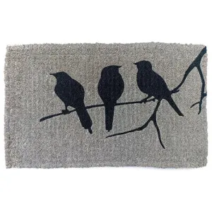 Fleurette Coir Doormat, 90x60cm, Grey / Black by Fobbio Home, a Doormats for sale on Style Sourcebook