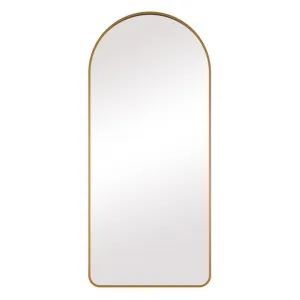 Henry Metal Frame Arched Wall / Cheval Mirror, 180cm, Gold by The Chic Home, a Mirrors for sale on Style Sourcebook