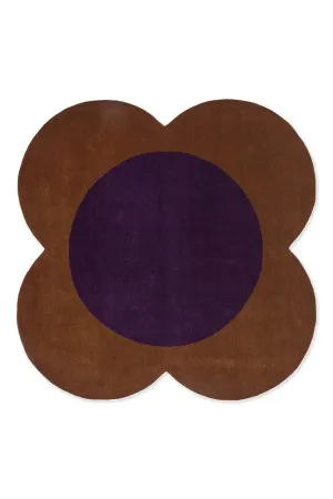 Orla Kiely Flower Spot Chestnut/Violet 158401 by Orla Kiely, a Contemporary Rugs for sale on Style Sourcebook