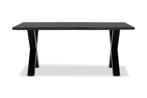 Dakota Cross Dining Table, Black, by Lounge Lovers by Lounge Lovers, a Dining Tables for sale on Style Sourcebook