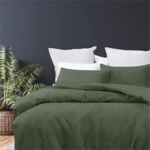 Bas Phillips Nathaniel Ultrasonic Moss Quilt Cover Set by null, a Quilt Covers for sale on Style Sourcebook