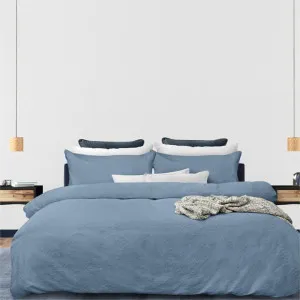 Bas Phillips Gatsby Cotton Jacquard Ocean Blue Quilt Cover Set by null, a Quilt Covers for sale on Style Sourcebook