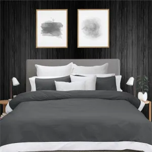 Bas Phillips New York Charcoal and White Quilt Cover Set by null, a Quilt Covers for sale on Style Sourcebook