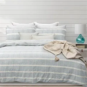 Bas Phillips Mosman Textured Cotton Blue Quilt Cover Set by null, a Quilt Covers for sale on Style Sourcebook