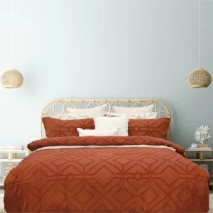 Bas Phillips Kalinda Tufted Coral Haze Quilt Cover Set by null, a Quilt Covers for sale on Style Sourcebook