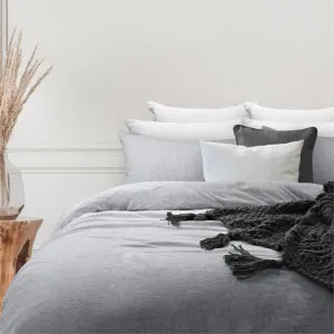 Odyssey Living Cotton Jersey Soft Grey Marle Quilt Cover Set by null, a Quilt Covers for sale on Style Sourcebook