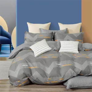 Odyssey Living Axel Printed Cotton Grey Quilt Cover Set by null, a Quilt Covers for sale on Style Sourcebook