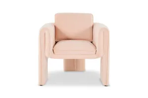Alona Modern Armchair, Salmon Pink, by Lounge Lovers by Lounge Lovers, a Chairs for sale on Style Sourcebook