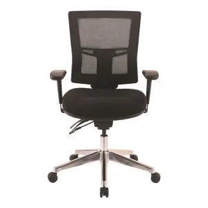 Buro Metro II Mesh Back Fabric Office Chair with Arms, Mid Back, Black by Buro Seating, a Chairs for sale on Style Sourcebook