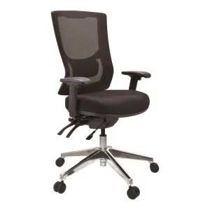 Buro Metro II Mesh Back Fabric Office Chair with Arms, High Back, Black by Buro Seating, a Chairs for sale on Style Sourcebook