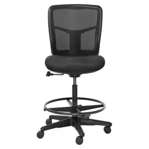 Mondo Tivoli Mesh Back Fabric Office Drafting Chair, Black by Mondo, a Chairs for sale on Style Sourcebook