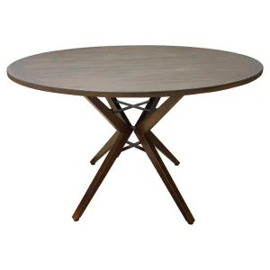 Maya Wooden Round Dining Table, 120cm, Brown by Casa Uno, a Dining Tables for sale on Style Sourcebook