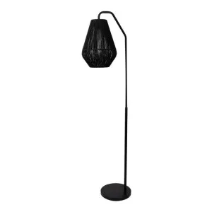 Carter Metal & Paper Rope Floor Lamp, Black by Domus Lighting, a Floor Lamps for sale on Style Sourcebook