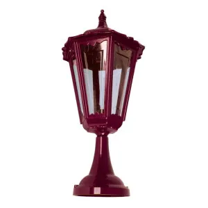 Chester Italian Made IP43 Exterior Pillar Lantern, Large, Burgundy by Domus Lighting, a Lanterns for sale on Style Sourcebook