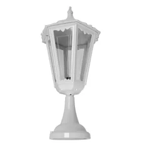 Chester Italian Made IP43 Exterior Pillar Lantern, Large, White by Domus Lighting, a Lanterns for sale on Style Sourcebook