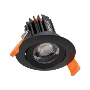 Cell Flat Fascia IP44 Indoor / Outdoor Dimmable LED Gimbal Downlight, 13W, CCT, Small, Black by Domus Lighting, a Spotlights for sale on Style Sourcebook
