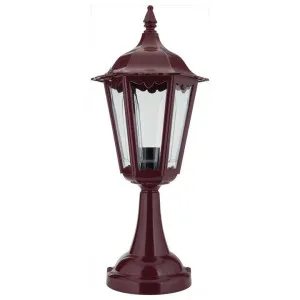 Chester Italian Made IP43 Exterior Pillar Lantern, Small, Burgundy by Domus Lighting, a Lanterns for sale on Style Sourcebook