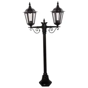 Chester Italian Made IP43 Exterior Post Lantern, 2 Light, Style A, 143cm, Black by Domus Lighting, a Lanterns for sale on Style Sourcebook
