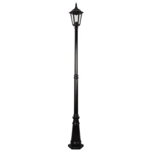 Chester Italian Made IP43 Exterior Post Lantern, 1 Light, 229cm, Black by Domus Lighting, a Lanterns for sale on Style Sourcebook