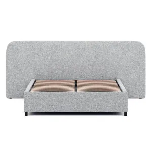 Toledo Boucle Fabric Gas Lift Platform Bed, King, Pepper by Conception Living, a Beds & Bed Frames for sale on Style Sourcebook