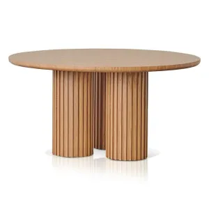 Iluka Wooden Round Dining Table, 150cm, Natural by Conception Living, a Dining Tables for sale on Style Sourcebook