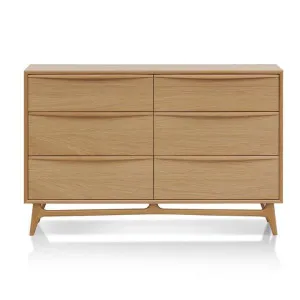 Oksby American White Oak Timber 6 Drawer Chest, Natural by Conception Living, a Dressers & Chests of Drawers for sale on Style Sourcebook