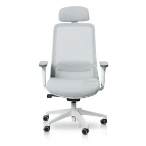 Beulah Mesh Fabric Office Chair, Cloud Grey / White by Conception Living, a Chairs for sale on Style Sourcebook