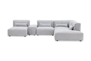 Leon Right Corner Sofa, Grey, by Lounge Lovers by Lounge Lovers, a Sofas for sale on Style Sourcebook