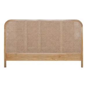 Willow King Bedhead in Mangowood Clear Lacquer / Rattan by OzDesignFurniture, a Bed Heads for sale on Style Sourcebook