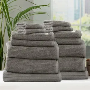 Renee Taylor Cobblestone 14 Piece Granite Towel Pack by null, a Towels & Washcloths for sale on Style Sourcebook