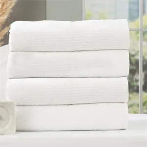 Renee Taylor Cobblestone 4 Piece White Bath Towel Pack by null, a Towels & Washcloths for sale on Style Sourcebook