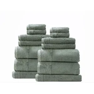 Renee Taylor Aireys 14 Piece Agave Bath Towel Pack by null, a Towels & Washcloths for sale on Style Sourcebook