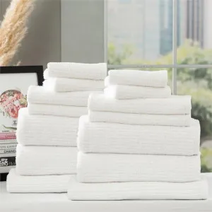 Renee Taylor Cobblestone 14 Piece White Towel Pack by null, a Towels & Washcloths for sale on Style Sourcebook
