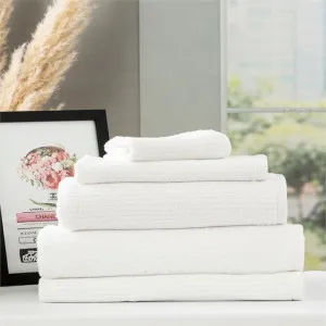 Renee Taylor Cobblestone 5 Piece White Towel Pack by null, a Towels & Washcloths for sale on Style Sourcebook