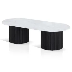 Elino 1.3m Marble Coffee Table - Black by Interior Secrets - AfterPay Available by Interior Secrets, a Coffee Table for sale on Style Sourcebook
