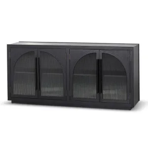 Charles 1.78m Sideboard Unit - Full Black by Interior Secrets - AfterPay Available by Interior Secrets, a Sideboards, Buffets & Trolleys for sale on Style Sourcebook