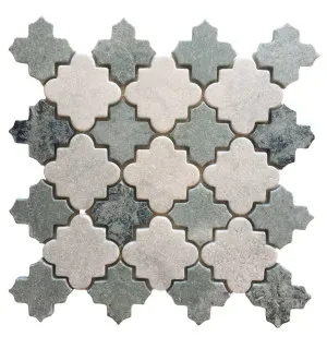 Cres Carrara and Peacock Natural Stone Mosaic Tile by Tile Republic, a Marble Look Tiles for sale on Style Sourcebook
