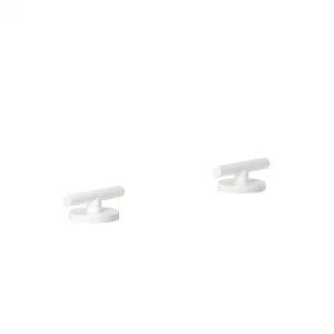 Barre Assembly Bench-Mounted Taps - White by ABI Interiors Pty Ltd, a Bathroom Taps & Mixers for sale on Style Sourcebook