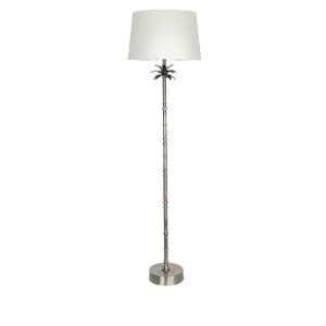 Palm Leaf' Floor Lamp - Silver with white shade by Style My Home, a Floor Lamps for sale on Style Sourcebook