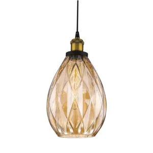Evelyn Glass Pendant Light, Amber by Domus Lighting, a Pendant Lighting for sale on Style Sourcebook